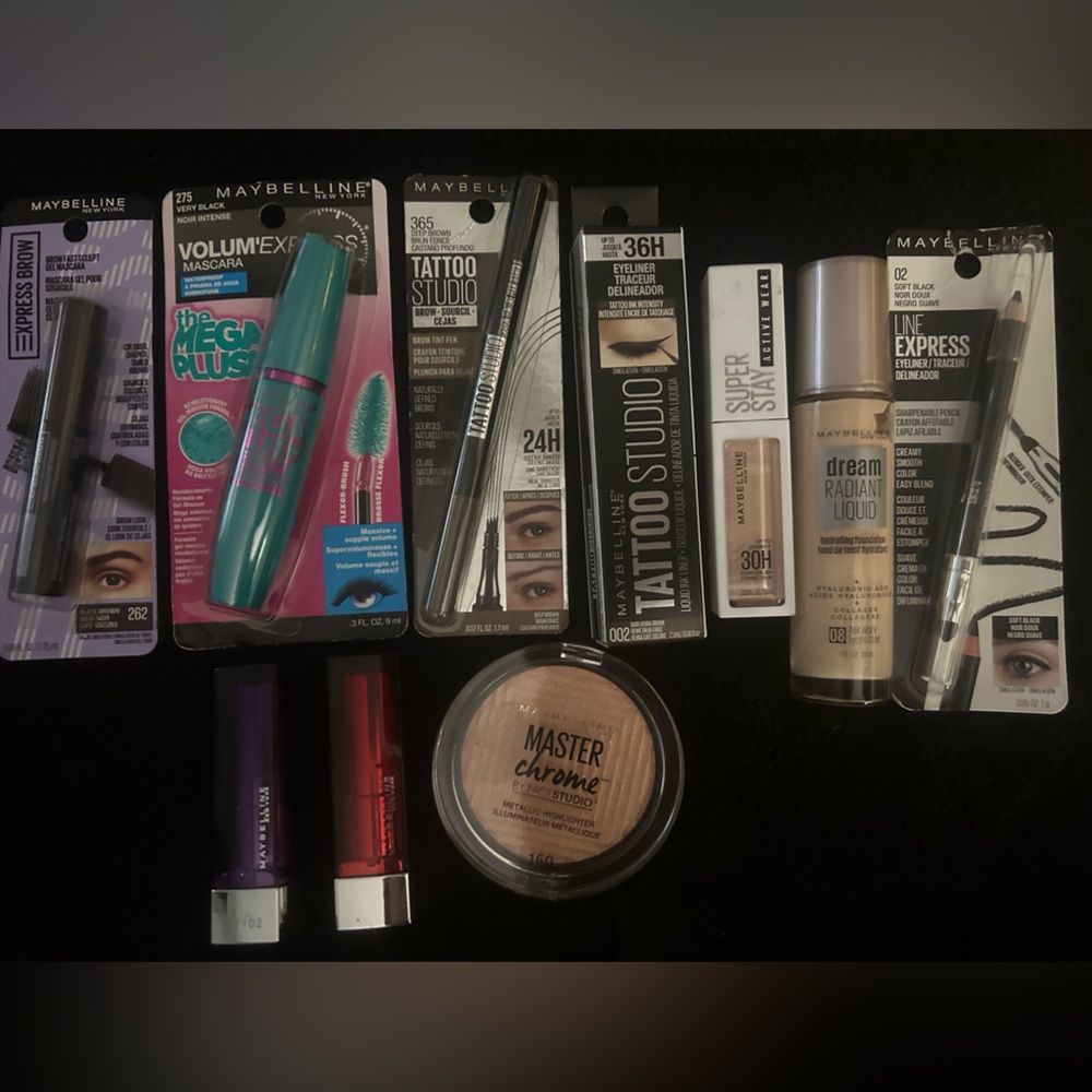 10pcs Maybelline Make up Collection